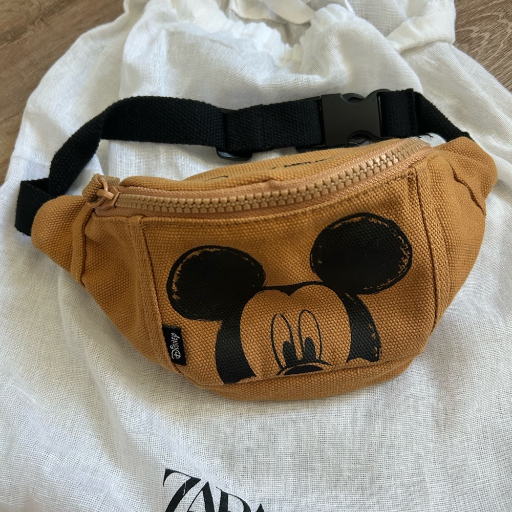 Zara Kids Brown Mickey Mouse Belt Bag